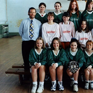 Newlands School, Middlesbrough, 2nd May 1997. Pictured, Under 14s Girls Football Team