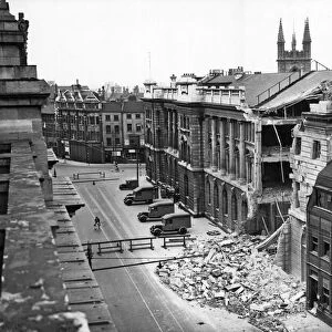 Picture shows Alfred Gelder St Hull, Yorkshire, and the extensive damage to The