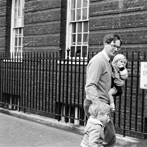 Prince Richard, Duke of Gloucester outside St Marys Hospital