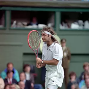 Wimbledon Tennis. Andre Agassi Training. June 1991 91-4091-224