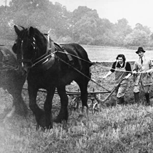 Women trainees at the Cheshire Agricultural College in Nantwich during Second World War
