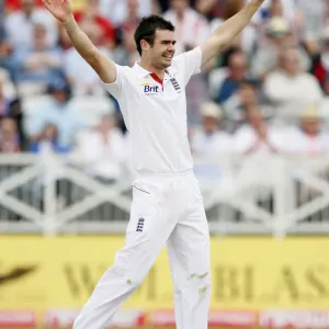 James Anderson Celebrates His 2nd Wicket James Anderson Celebrates His 2nd Wicket