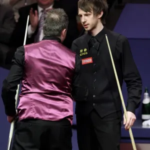 John Higgins Consoles Judd Trump John Higgins Consoles Judd Trump
