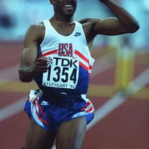 Kevin Young Wins 400m Hurdles Print Kevin Young Wins 400m Hurdles Print