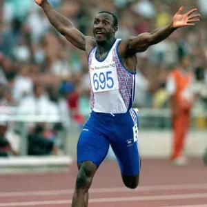 Linford Christie Wins Olympic 100 Metres Final Print Linford Christie Wins Olympic 100 Metres Final Print