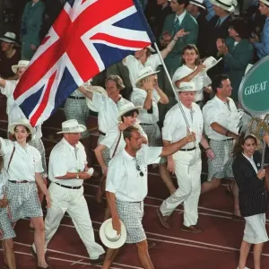 Steve Redgrave With Flag Steve Redgrave With Flag