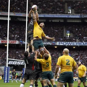Tom Croft Beats Rocky Elsom Print, 13 November 2010 Rugby Union Photograph Tom Croft Beats Rocky Elsom Print, 13 November 2010 Rugby Union Photograph