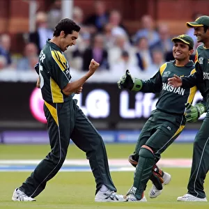 Umar Gul Celebrates Wicket