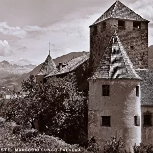 Bolzano, Marrecio Castle along the Lungo Talvera, postcard