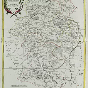 Governances of Moscow and Voronez with their provinces in European Russia, engraving by G. Zuliani taken from Tome III of the "Newest Atlas" published in Venice in 1782 by Antonio Zatta, Private Collection