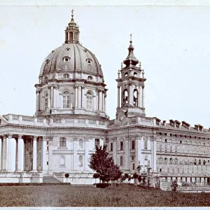 View of the Royal Basilica of Superga, designed by Filippo Juvarra built between 1717 and 1731, Turin
