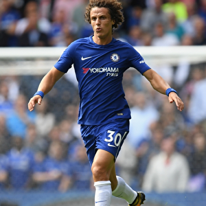 David Luiz in Action: Chelsea vs Burnley, Premier League 2017, Stamford Bridge