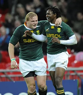 Adrian Strauss & Jongi Nokwe Celebrate Try