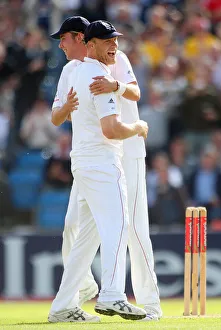 Andrew Flintoff Celebrates Catch From Neil Mckenzie