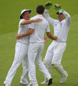 Andrew Strauss, Jimmy Anderson & Matt Prior Andrew Strau