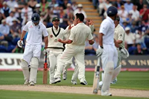 Ponting Prints: Andrew Strauss, Ricky Ponting & Mitchell Johnson Andrew
