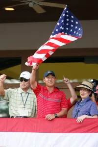 Anthony Prints: Anthony Kim With American Flag