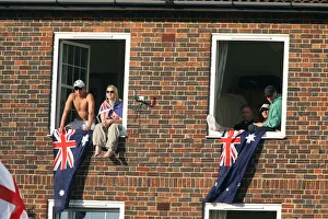 Fans Prints: Aussie Fans Watch From Flat Windows