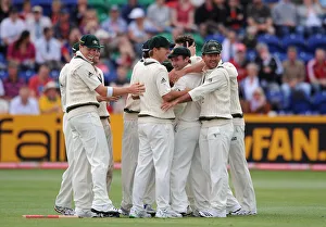 Wicket Prints: Australia Team Celebrate Kevin Pietersen Wicket With Brad Ha