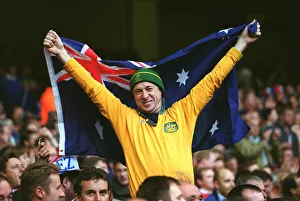 Australian Prints: Australian Fan With Flag