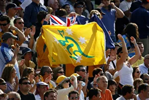 Fans Prints: Australian Fans Wave Flags
