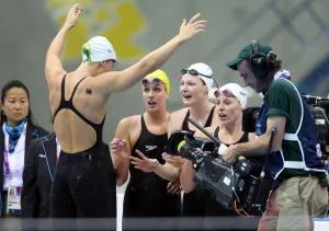Gold Prints: Australian Team Celebrate Gold