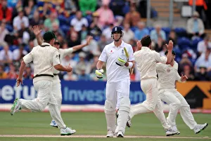 Ben Hilfenhaus Celebrates Kevin Pietersen Wicket