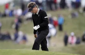 Taking Prints: Bernhard Langer After Taking 8 At The Par 4 9th