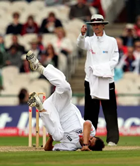 Billy Prints: Billy Bowden Gives Jaharal Out With Steven Finn On Floor