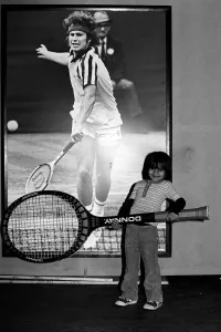 Hedges Prints: Boy With Large Raquet