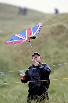 Georges Prints: Brolley Trouble On The Course