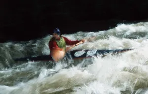 Art Or Moody Prints: Canoeist With Movement