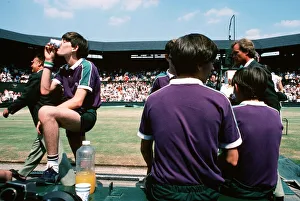 Centre Prints: Centre Court Ball Boys Take A Drink