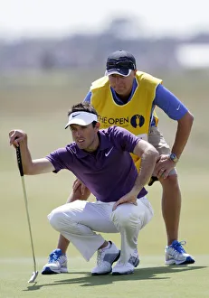 Georges Prints: Charl Schwartzel With Caddy