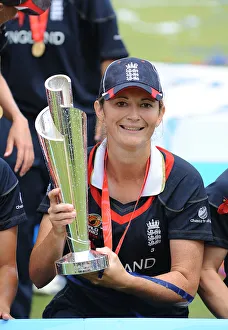 Charlotte Prints: Charlotte Edwards Celebrates With Trophy