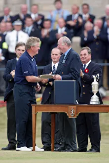 Montgomerie Prints: Colin Montgomerie Is Presented With Silver Plate