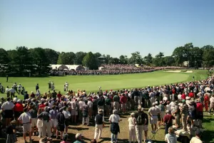 Brookline Prints: Crowds Surround 15th Hole