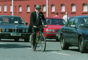 Rail Prints: Cyclist Beats The Rail Strike