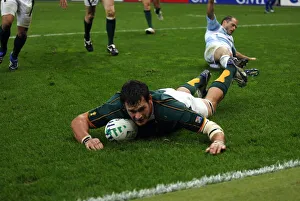 Semi Final Prints: Danie Rossouw Scores S. A 3rd Try