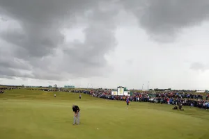 Georges Prints: Darren Clarke On The 11th Under Heavy Clouds