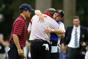 With Caddie Prints: Darren Clarke & Caddy