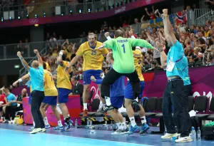 Handball Prints: Denmark V Sweden, Sweden Win