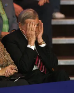 Dickie Bird Struggles To Watch The Final