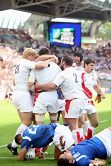 Corry Prints: England Celebrate Corry Try