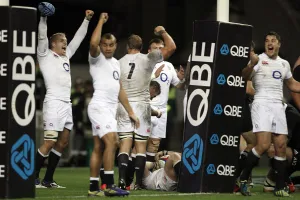 England Celebrate Win