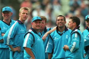 England Team Watch The Replay