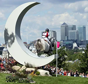 Equestrian Cross Country With London Skyline
