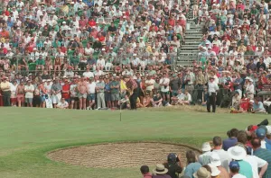 Faldo Prints: Faldo Chips Onto 6th Green