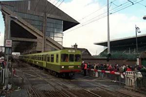 Fans Arrive At Lansdowne Road