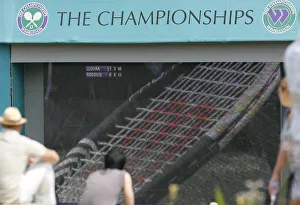 Genral View Prints: Fans On Henman Hill Watching Big Screen